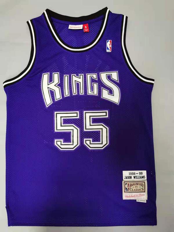 Men Sacramento Kings #55 Williams Purple Throwback Gourmet mesh NBA Jersey->memphis grizzlies->NBA Jersey